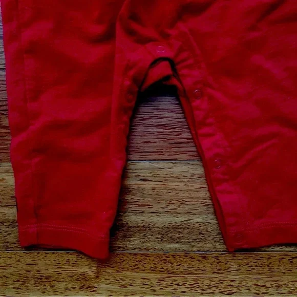 Tea Collection Red Rose Floral Romper, Size 3-6 Months - Picture 2 of 7